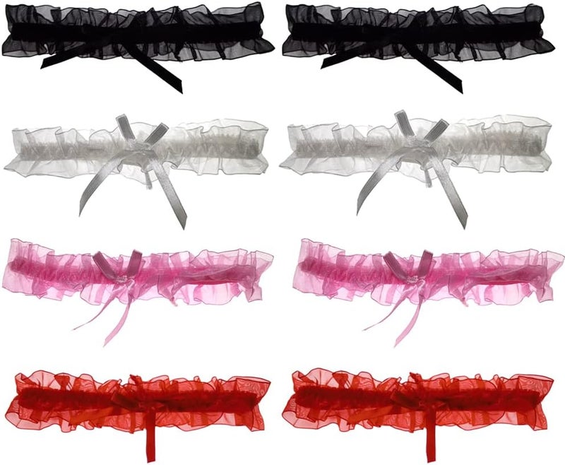 Lockban Lace Wedding Garter Bridal Lace Bowknot Garter Ribbon Belt Leg Ring for Women Girls Favor - Image 1